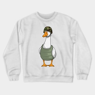 Duck Soldier Helmet Crewneck Sweatshirt